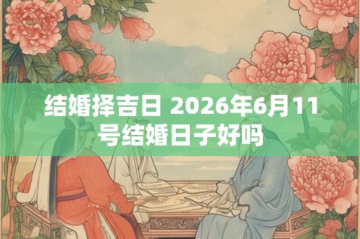 结婚择吉日 2026年6月11号结婚日子好吗