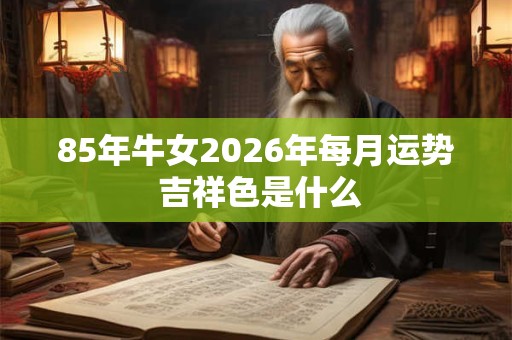 85年牛女2026年每月运势 吉祥色是什么 85年牛女2026年每月运势 吉祥色是什么