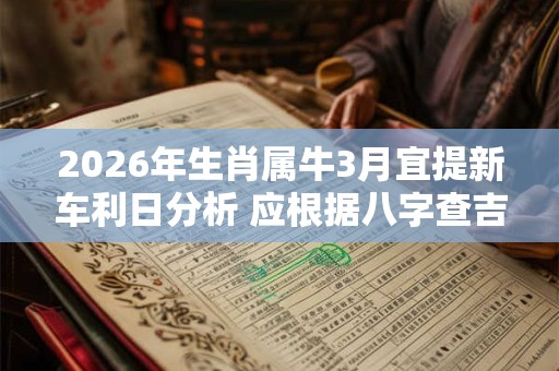 2026年生肖属牛3月宜提新车利日分析 应根据八字查吉日