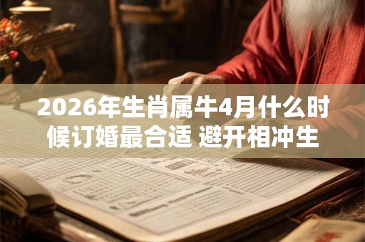 2026年生肖属牛4月什么时候订婚最合适 避开相冲生肖 2026年生肖属牛4月什么时候订婚最合适 避开相冲生肖