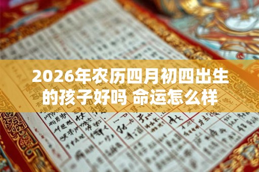 2026年农历四月初四出生的孩子好吗 命运怎么样 2026年农历四月初四出生的孩子好吗 命运怎么样
