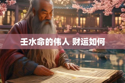壬水命的伟人 财运如何 壬水命的伟人 财运如何