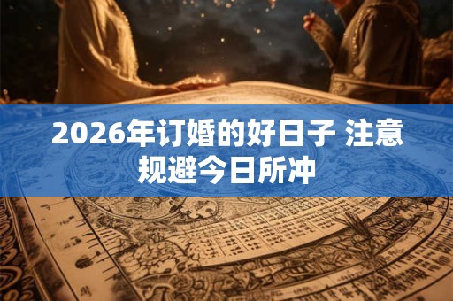2026年订婚的好日子 注意规避今日所冲 2026年订婚的好日子 注意规避今日所冲