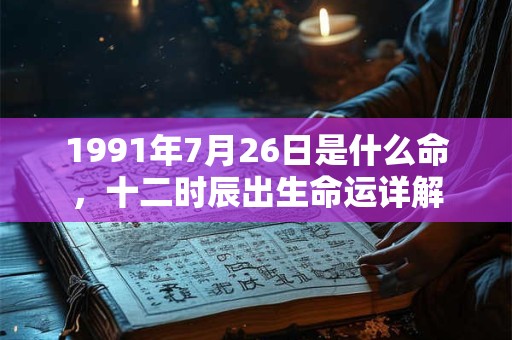 1991年7月26日是什么命，十二时辰出生命运详解