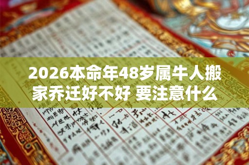 2026本命年48岁属牛人搬家乔迁好不好 要注意什么