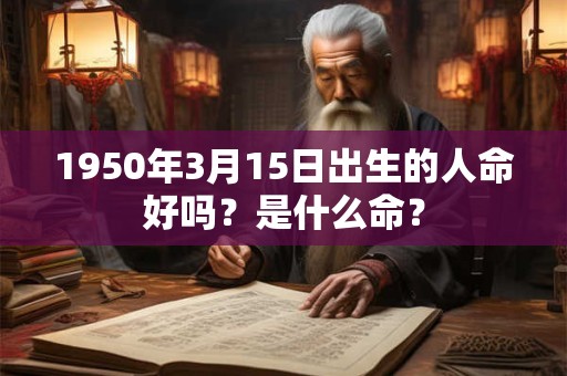 1950年3月15日出生的人命好吗？是什么命？