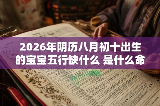 2026年阴历八月初十出生的宝宝五行缺什么 是什么命 2026年阴历八月初十出生的宝宝五行缺什么 是什么命