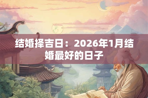 结婚择吉日:2026年1月结婚最好的日子 结婚择吉日:2026年1月结婚最好的日子