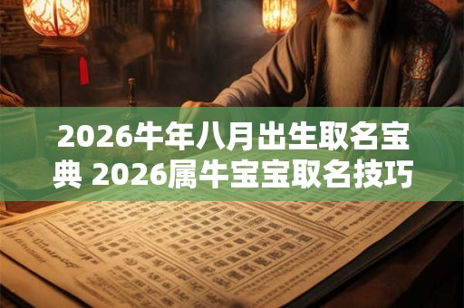 2026牛年八月出生取名宝典 2026属牛宝宝取名技巧有哪些 2026牛年八月出生取名宝典 2026属牛宝宝取名技巧有哪些