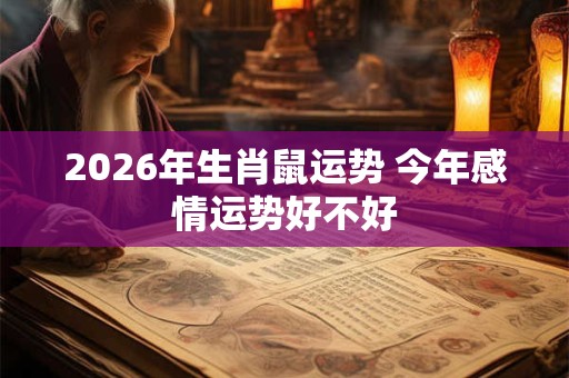 2026年生肖鼠运势 今年感情运势好不好 2026年生肖鼠运势 今年感情运势好不好