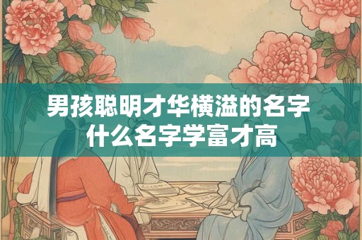 男孩聪明才华横溢的名字 什么名字学富才高 男孩聪明才华横溢的名字 什么名字学富才高