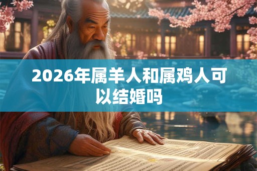 2026年属羊人和属鸡人可以结婚吗