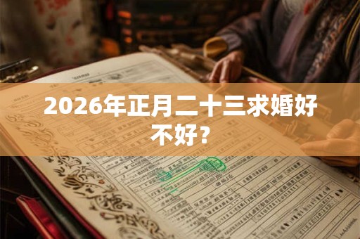 2026年正月二十三求婚好不好？