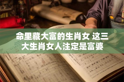 命里藏大富的生肖女 这三大生肖女人注定是富婆 命里藏大富的生肖女 这三大生肖女人注定是富婆