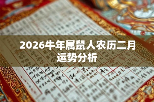 2026牛年属鼠人农历二月运势分析