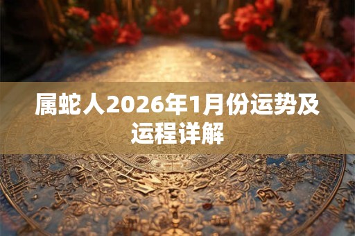 属蛇人2026年1月份运势及运程详解