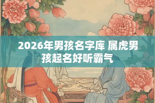 2026年男孩名字库 属虎男孩起名好听霸气