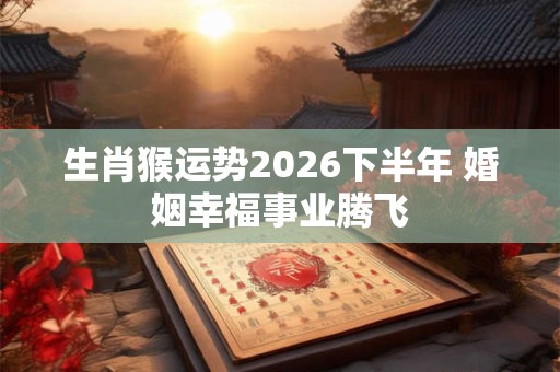 生肖猴运势2026下半年 婚姻幸福事业腾飞 生肖猴运势2026下半年 婚姻幸福事业腾飞
