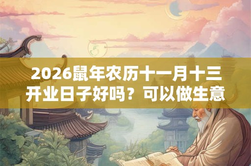 2026鼠年农历十一月十三开业日子好吗?可以做生意吗 2026鼠年农历十一月十三开业日子好吗?可以做生意吗