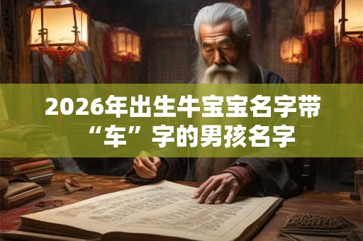 2026年出生牛宝宝名字带“车”字的男孩名字 2026年出生牛宝宝名字带“车”字的男孩名字