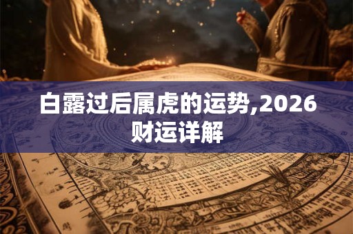 白露过后属虎的运势,2026财运详解 白露过后属虎的运势,2026财运详解