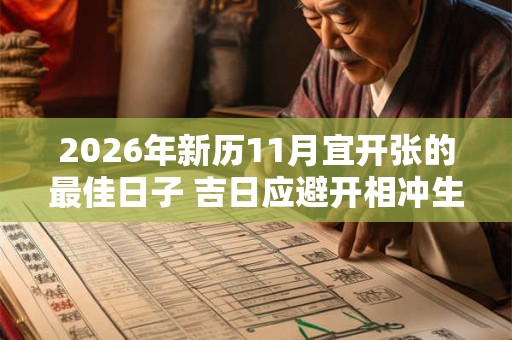 2026年新历11月宜开张的最佳日子 吉日应避开相冲生肖 2026年新历11月宜开张的最佳日子 吉日应避开相冲生肖