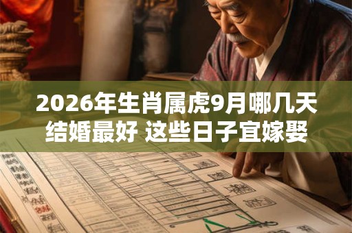 2026年生肖属虎9月哪几天结婚最好 这些日子宜嫁娶 2026年生肖属虎9月哪几天结婚最好 这些日子宜嫁娶