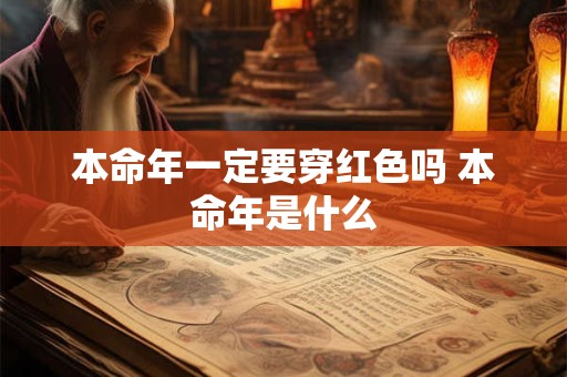 本命年一定要穿红色吗 本命年是什么