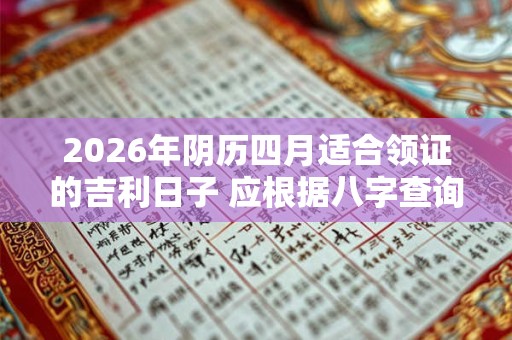 2026年阴历四月适合领证的吉利日子 应根据八字查询