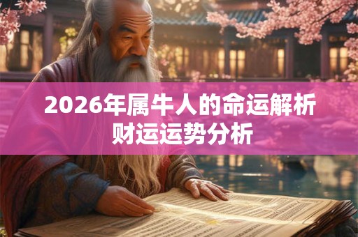 2026年属牛人的命运解析 财运运势分析 2026年属牛人的命运解析 财运运势分析