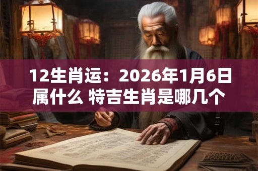 12生肖运：2026年1月6日属什么 特吉生肖是哪几个