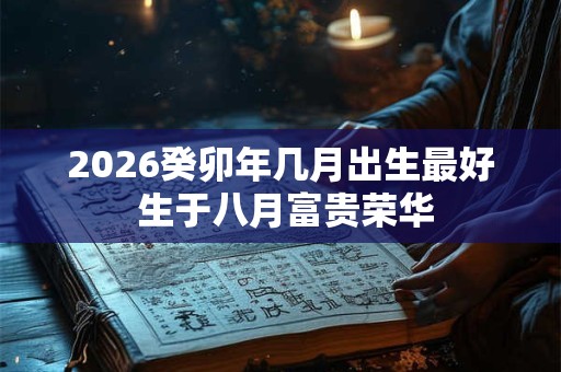 2026癸卯年几月出生最好 生于八月富贵荣华 2026癸卯年几月出生最好 生于八月富贵荣华