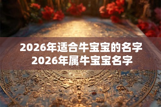 2026年适合牛宝宝的名字 2026年属牛宝宝名字 2026年适合牛宝宝的名字 2026年属牛宝宝名字