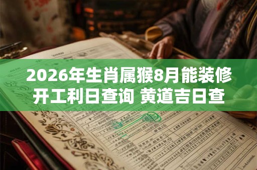2026年生肖属猴8月能装修开工利日查询 黄道吉日查询 2026年生肖属猴8月能装修开工利日查询 黄道吉日查询
