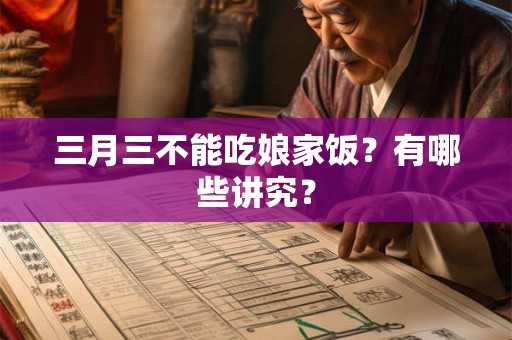 三月三不能吃娘家饭？有哪些讲究？