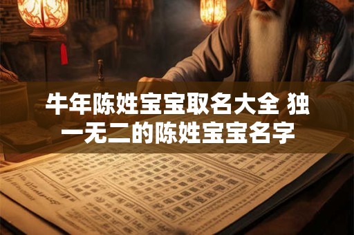 牛年陈姓宝宝取名大全 独一无二的陈姓宝宝名字 牛年陈姓宝宝取名大全 独一无二的陈姓宝宝名字