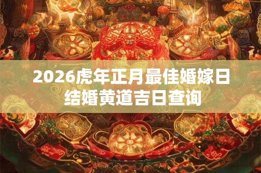 2026虎年正月最佳婚嫁日 结婚黄道吉日查询 2026虎年正月最佳婚嫁日 结婚黄道吉日查询
