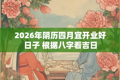 2026年阴历四月宜开业好日子 根据八字看吉日 2026年阴历四月宜开业好日子 根据八字看吉日