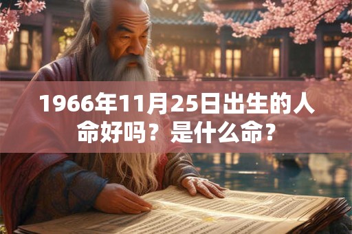 1966年11月25日出生的人命好吗?是什么命? 1966年11月25日出生的人命好吗?是什么命?