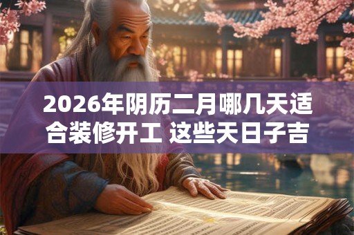 2026年阴历二月哪几天适合装修开工 这些天日子吉利 2026年阴历二月哪几天适合装修开工 这些天日子吉利
