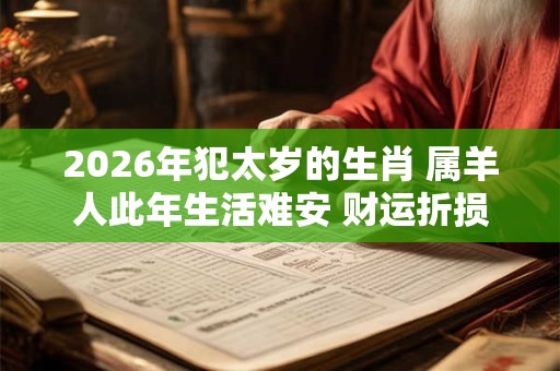 2026年犯太岁的生肖 属羊人此年生活难安 财运折损