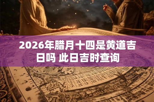 2026年腊月十四是黄道吉日吗 此日吉时查询 2026年腊月十四是黄道吉日吗 此日吉时查询