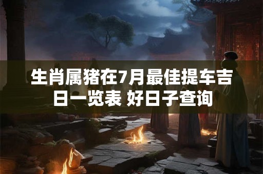生肖属猪在7月最佳提车吉日一览表 好日子查询 生肖属猪在7月最佳提车吉日一览表 好日子查询