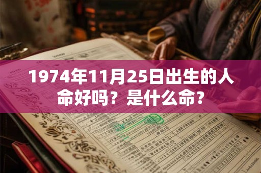 1974年11月25日出生的人命好吗?是什么命? 1974年11月25日出生的人命好吗?是什么命?