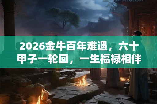 2026金牛百年难遇,六十甲子一轮回,一生福禄相伴 2026金牛百年难遇,六十甲子一轮回,一生福禄相伴