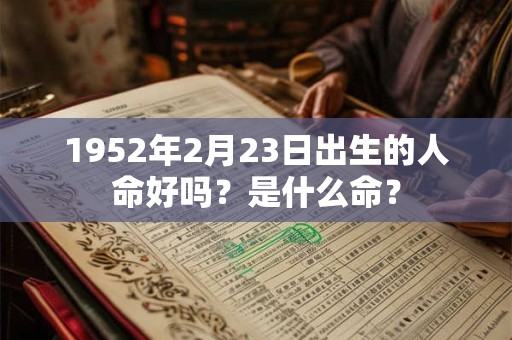 1952年2月23日出生的人命好吗?是什么命? 1952年2月23日出生的人命好吗?是什么命?