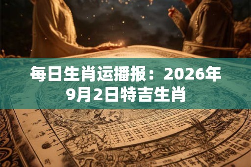 每日生肖运播报:2026年9月2日特吉生肖 每日生肖运播报:2026年9月2日特吉生肖