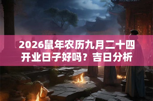 2026鼠年农历九月二十四开业日子好吗？吉日分析