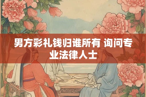 男方彩礼钱归谁所有 询问专业法律人士 男方彩礼钱归谁所有 询问专业法律人士