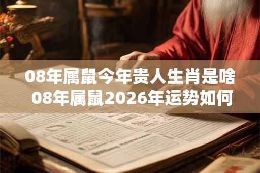 08年属鼠今年贵人生肖是啥 08年属鼠2026年运势如何 08年属鼠今年贵人生肖是啥 08年属鼠2026年运势如何
